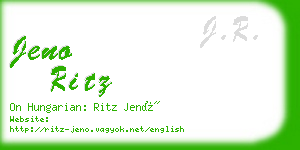 jeno ritz business card